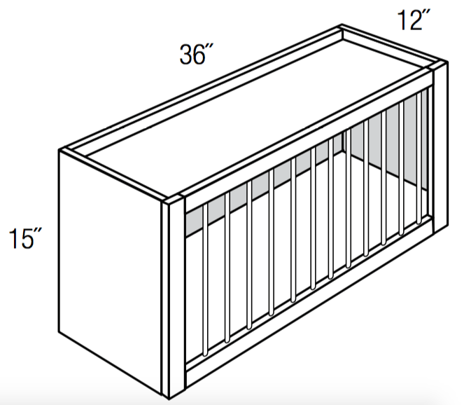 W3615PL  - Dover White - Plate Rack