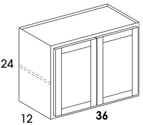 W3624 - Berwyn Opal - Wall Cabinet - Butt Doors