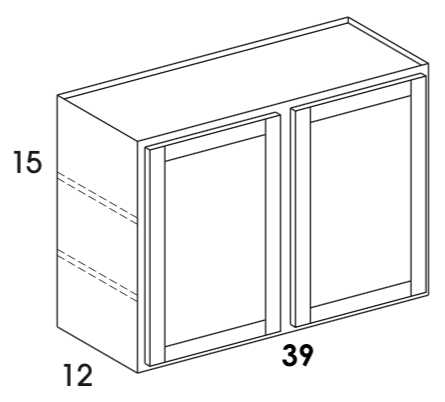 W3915 - Berwyn Opal - Wall Cabinet - Double Doors - Special Order