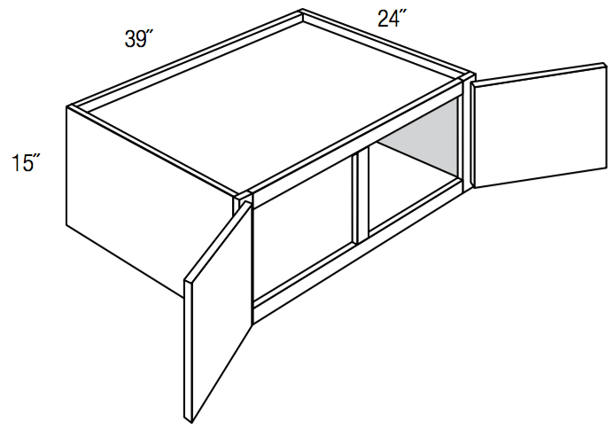 W391524 - Dover Lunar - Refrigerator Wall Cabinet - 15" High x 24" Deep - Double Doors