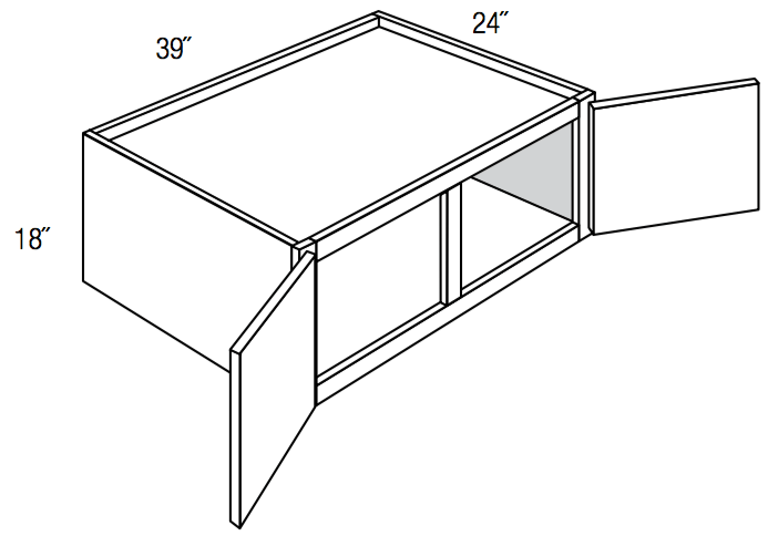 W391824 - Dover Lunar - Refrigerator Wall Cabinet - 18" High x 24" Deep - Double Doors