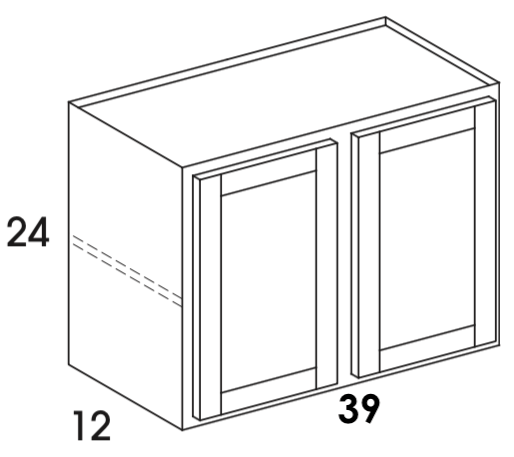 W3924 - Berwyn Opal - Wall Cabinet - Double Doors