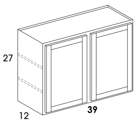 W3927 - Berwyn Opal - Wall Cabinet - Double Doors - Special Order