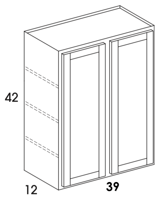 W3942 - Berwyn Opal - Wall Cabinet - Double Doors - Special Order