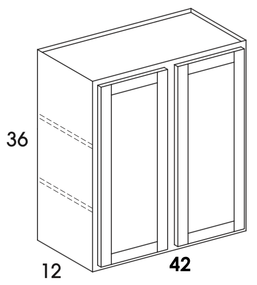 W4236 - Berwyn Opal - Wall Cabinet - Double Doors