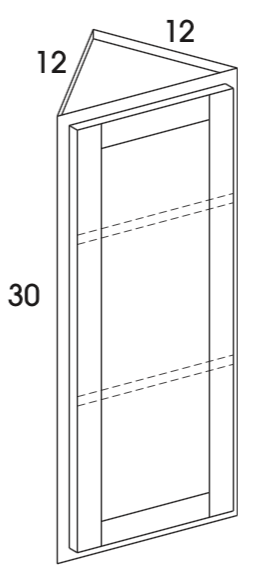 WEC1230 - Berwyn Opal - Wall End Cabinet - Single Door