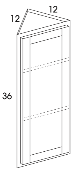 WEC1236 - Berwyn Opal - Wall End Cabinet - Single Door