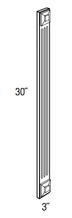 WF330F  - Trenton Slab - 3x30" Fluted Filler