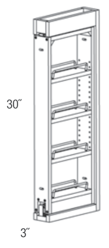 WF330PULL-SFTCLOSE - Amesbury White - Soft Close Wall Filler Pullout