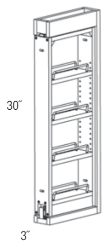 WF330PULL-SFTCLOSE - Dover Castle - Soft Close Wall Filler Pullout