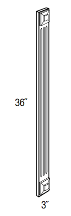 WF336F  - Essex Castle - 3x36" Fluted Filler