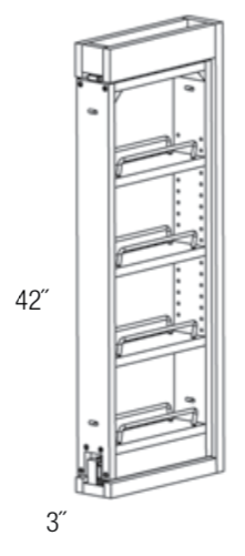 WF342PULL-SFTCLOSE - Essex White - Soft Close Wall Filler Pullout