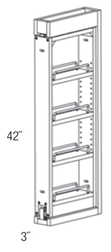 WF342PULL-SFTCLOSE - Essex Truffle - Soft Close Wall Filler Pullout