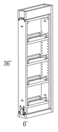 WF636PULL-SFTCLOSE - Amesbury Mist - Soft Close Wall Filler Pullout