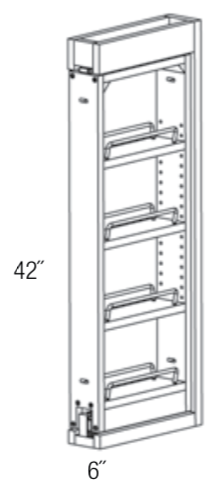 WF642PULL-SFTCLOSE - Amesbury White - Soft Close Wall Filler Pullout