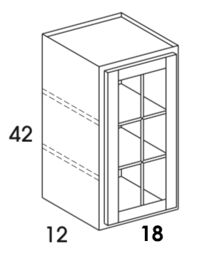 WMD1842 - Berwyn Opal - Wall Cabinet w/Single Mullion Door - Glass Not Included - Special Order