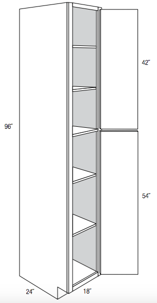 WP1896 - Amesbury Mist - Pantry Cabinet - Single Door