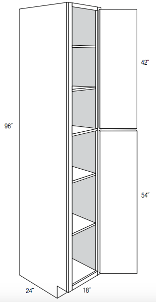 WP1896 - Yarmouth Raised - Pantry Cabinet - Single Door