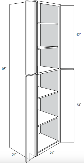 WP2496B - Dover Castle - Pantry Cabinet - Butt Doors