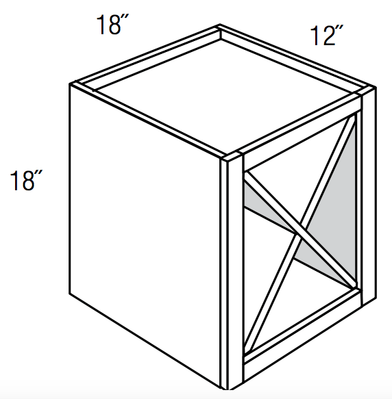 WR1818 - Amesbury White - X Cube Wine Rack